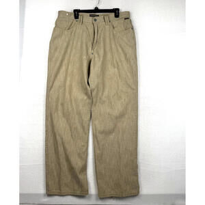 Y2K Enyce Clothing Men's 36x32 Tan Beige Relaxed Loose Fit Baggy Pants